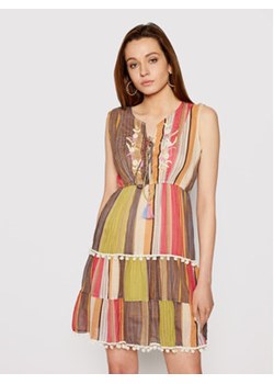 Iconique Sukienka letnia Linda IC21 054 Kolorowy Regular Fit ze sklepu MODIVO w kategorii Sukienki - zdjęcie 152577151