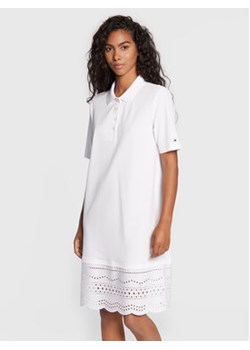 Tommy Hilfiger Sukienka codzienna Broderie Anglaise WW0WW35350 Biały Regular Fit ze sklepu MODIVO w kategorii Sukienki - zdjęcie 152579570
