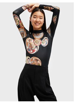 Desigual Body MONSIEUR CHRISTIAN LACROIX 22WWQK10 Czarny Slim Fit ze sklepu MODIVO w kategorii Bluzki damskie - zdjęcie 152590692