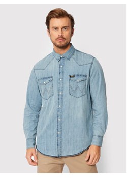 Wrangler Koszula jeansowa Heritage W5D1NC243 Niebieski Regular Fit ze sklepu MODIVO w kategorii Koszule męskie - zdjęcie 152593312