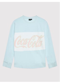 LMTD Bluza COCA-COLA 13201463 Niebieski Regular Fit ze sklepu MODIVO w kategorii Bluzy dziewczęce - zdjęcie 152595943