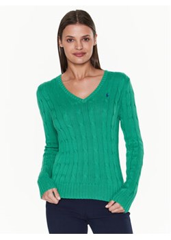 Polo Ralph Lauren Sweter 211891641005 Zielony Slim Fit ze sklepu MODIVO w kategorii Swetry damskie - zdjęcie 152616032