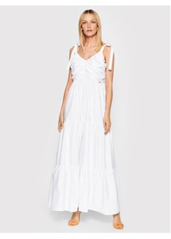 Fracomina Sukienka letnia FP22SD3012W40001 Biały Regular Fit ze sklepu MODIVO w kategorii Sukienki - zdjęcie 152616352
