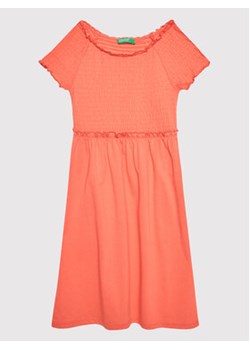 United Colors Of Benetton Sukienka letnia 3IUE0V005 Różowy Regular Fit ze sklepu MODIVO w kategorii Sukienki dziewczęce - zdjęcie 152618852