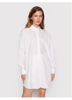 KARL LAGERFELD Tunika Logo 221W1604 Biały Relaxed Fit ze sklepu MODIVO w kategorii Bluzki damskie - zdjęcie 152620611