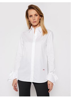 Victoria Victoria Beckham Koszula Stardust Poplin 2121WSH002279A Biały Regular Fit ze sklepu MODIVO w kategorii Koszule damskie - zdjęcie 152623531