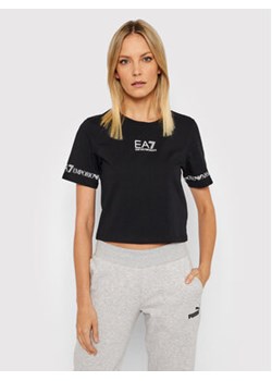 EA7 Emporio Armani T-Shirt 3LTT08 TJCRZ 1200 Czarny Regular Fit ze sklepu MODIVO w kategorii Bluzki damskie - zdjęcie 152628783