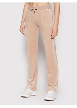 Juicy Couture Spodnie dresowe Del Ray JCAP180 Beżowy Regular Fit ze sklepu MODIVO w kategorii Spodnie damskie - zdjęcie 152629851
