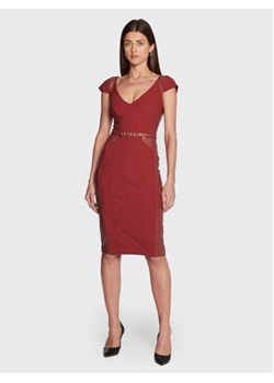 Marciano Guess Sukienka koktajlowa 3RGK22 6869Z Czerwony Slim Fit ze sklepu MODIVO w kategorii Sukienki - zdjęcie 152629973