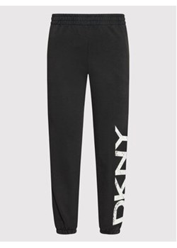 DKNY Sport Spodnie dresowe DPPP2833 Czarny Relaxed Fit ze sklepu MODIVO w kategorii Spodnie damskie - zdjęcie 152630252