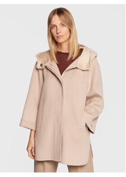 Marella Płaszcz wełniany Medoro 30860228 Écru Regular Fit ze sklepu MODIVO w kategorii Płaszcze damskie - zdjęcie 152633802