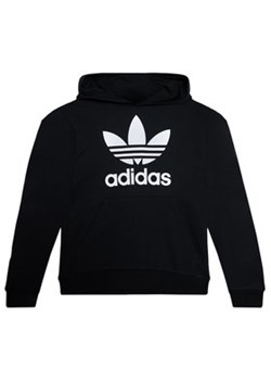 adidas Bluza Trefoil DV2870 Czarny Regular Fit ze sklepu MODIVO w kategorii Bluzy dziewczęce - zdjęcie 152634132