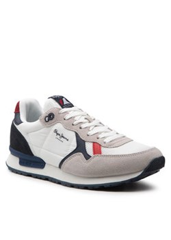 Pepe Jeans Sneakersy Britt Man Studio PMS30851 Biały ze sklepu MODIVO w kategorii Buty sportowe męskie - zdjęcie 152634383
