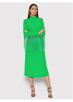 ROTATE Sukienka codzienna Reba Fringe RT872 Zielony Loose Fit ze sklepu MODIVO w kategorii Sukienki - zdjęcie 152642192