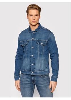 Pepe Jeans Kurtka jeansowa PM402465 Granatowy Regular Fit ze sklepu MODIVO w kategorii Kurtki męskie - zdjęcie 152649000
