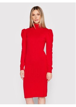 Fracomina Sukienka dzianinowa FP22WD5010K42001 Czerwony Slim Fit ze sklepu MODIVO w kategorii Sukienki - zdjęcie 152650393