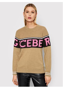 Iceberg Sweter 21II2P0A00170101922 Brązowy Regular Fit ze sklepu MODIVO w kategorii Swetry damskie - zdjęcie 152657061