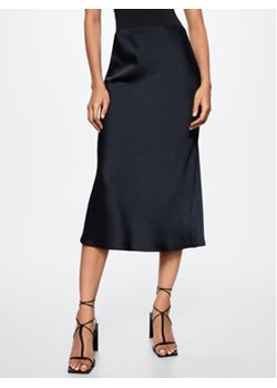 Mango Spódnica midi Mia 37095905 Granatowy Regular Fit ze sklepu MODIVO w kategorii Spódnice - zdjęcie 152659533