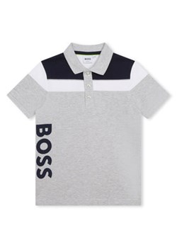 Boss Polo J25O32 D Szary Regular Fit ze sklepu MODIVO w kategorii T-shirty chłopięce - zdjęcie 152659564
