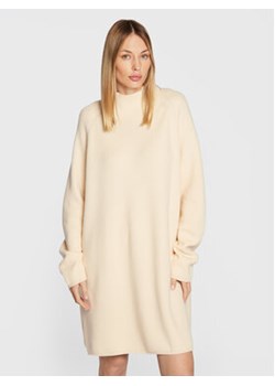Max Mara Leisure Sukienka dzianinowa Slalom 33260226 Beżowy Regular Fit ze sklepu MODIVO w kategorii Sukienki - zdjęcie 152668190