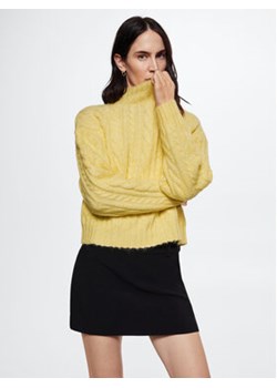 Mango Sweter Eyre 37007747 Żółty Relaxed Fit ze sklepu MODIVO w kategorii Swetry damskie - zdjęcie 152674250