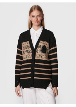 Ermanno Firenze Kardigan N019EH8 Czarny Regular Fit ze sklepu MODIVO w kategorii Swetry damskie - zdjęcie 152682593