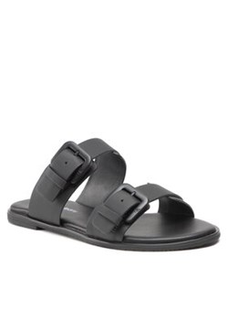 Calvin Klein Jeans Klapki Flat Sandal Twostrips Rub YW0YW00537 Czarny ze sklepu MODIVO w kategorii Klapki damskie - zdjęcie 152687434