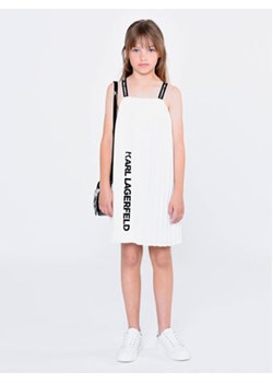 KARL LAGERFELD Sukienka codzienna Z12246 M Biały Relaxed Fit ze sklepu MODIVO w kategorii Sukienki dziewczęce - zdjęcie 152688724