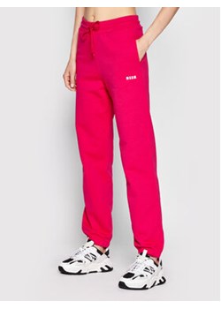 MSGM Spodnie dresowe 3341MDP500 227799 Różowy Regular Fit ze sklepu MODIVO w kategorii Spodnie damskie - zdjęcie 152690920