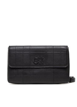 Calvin Klein Torebka Re-Lock Dbl Xbody W/Flap Quilt K60K609686 Czarny ze sklepu MODIVO w kategorii Listonoszki - zdjęcie 152693131