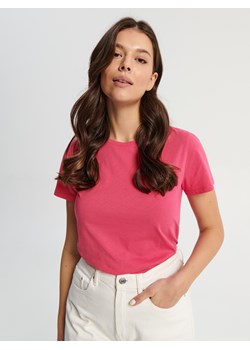 Sinsay - Koszulka bawełniana - Różowy ze sklepu Sinsay w kategorii Bluzki damskie - zdjęcie 152694571