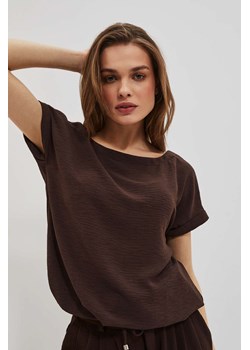 Koszulowa bluzka z wiązaniem w pasie ze sklepu Moodo.pl w kategorii Bluzki damskie - zdjęcie 152694822
