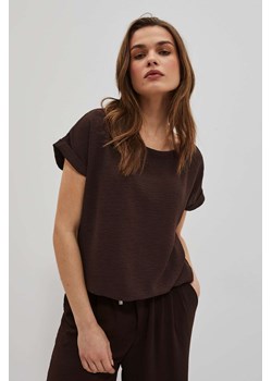 Koszulowa bluzka z wiązaniem w pasie ze sklepu Moodo.pl w kategorii Bluzki damskie - zdjęcie 152694823