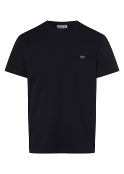 Lacoste T-shirt męski Mężczyźni Dżersej granatowy jednolity ze sklepu vangraaf w kategorii T-shirty męskie - zdjęcie 152696190