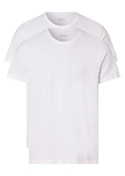 BOSS T-shirty pakowane po 2 szt. Mężczyźni Dżersej biały jednolity ze sklepu vangraaf w kategorii Podkoszulki męskie - zdjęcie 152696191