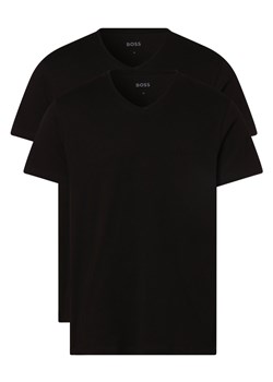BOSS T-shirty pakowane po 2 szt. Mężczyźni Dżersej czarny jednolity ze sklepu vangraaf w kategorii T-shirty męskie - zdjęcie 152696194