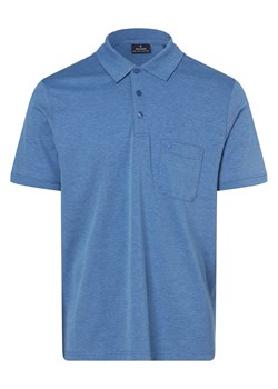 Ragman Męska koszulka polo Mężczyźni niebieski jednolity ze sklepu vangraaf w kategorii T-shirty męskie - zdjęcie 152696211