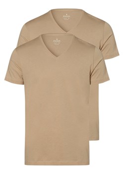 Ragman Męskie podkoszulki z krótkim rękawem pakowane po 2 szt. Mężczyźni Dżersej beżowy jednolity ze sklepu vangraaf w kategorii T-shirty męskie - zdjęcie 152696231