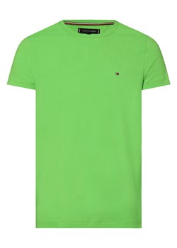 Tommy Hilfiger T-shirt męski Mężczyźni Dżersej trawiasty jednolity ze sklepu vangraaf w kategorii T-shirty męskie - zdjęcie 152696240