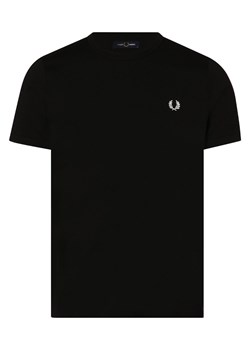 Fred Perry T-shirt męski Mężczyźni Bawełna czarny jednolity ze sklepu vangraaf w kategorii T-shirty męskie - zdjęcie 152696304