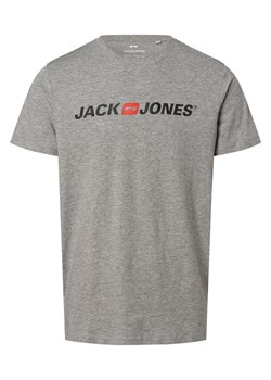 Jack & Jones T-shirt męski Mężczyźni Dżersej jasny szary nadruk ze sklepu vangraaf w kategorii T-shirty męskie - zdjęcie 152696871