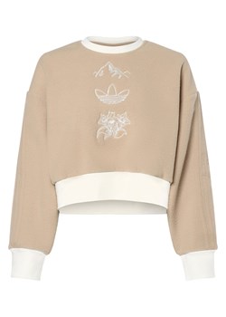 adidas Originals Damska bluza nierozpinana Kobiety beżowy jednolity ze sklepu vangraaf w kategorii Bluzy damskie - zdjęcie 152697333