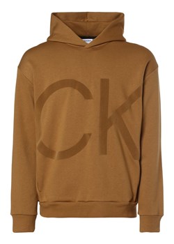 Calvin Klein Męska bluza z kapturem Mężczyźni Bawełna wielbłądzi nadruk ze sklepu vangraaf w kategorii Bluzy męskie - zdjęcie 152697354