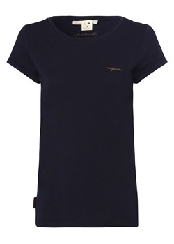 Ragwear T-shirt damski Kobiety Bawełna granatowy jednolity ze sklepu vangraaf w kategorii Bluzki damskie - zdjęcie 152697393
