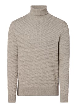 Selected Sweter męski Mężczyźni Bawełna jasny szary jednolity ze sklepu vangraaf w kategorii Swetry męskie - zdjęcie 152697911
