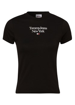 Tommy Jeans T-shirt damski Kobiety Bawełna czarny nadruk ze sklepu vangraaf w kategorii Bluzki damskie - zdjęcie 152698192
