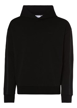 Calvin Klein Męska bluza z kapturem Mężczyźni Materiał dresowy czarny jednolity ze sklepu vangraaf w kategorii Bluzy męskie - zdjęcie 152698641
