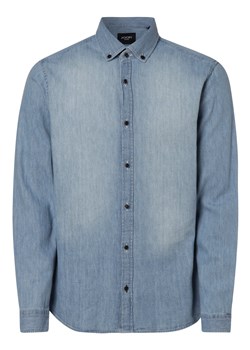 Joop Jeans Męska koszula jeansowa Mężczyźni Regular Fit Bawełna light stone jednolity button down ze sklepu vangraaf w kategorii Koszule męskie - zdjęcie 152698710