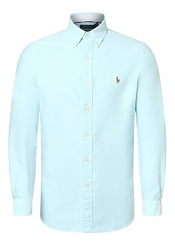 Polo Ralph Lauren Koszula męska Mężczyźni Modern Fit Bawełna jasnoniebieski jednolity button down ze sklepu vangraaf w kategorii Koszule męskie - zdjęcie 152698761