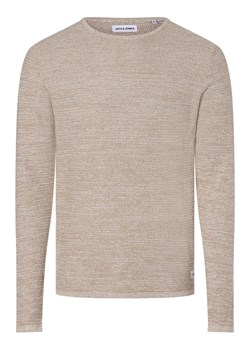 Jack & Jones Sweter męski Mężczyźni Bawełna beżowy marmurkowy ze sklepu vangraaf w kategorii Swetry męskie - zdjęcie 152699063